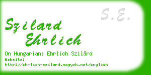 szilard ehrlich business card